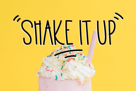 Milkshaker Font PNG with transparent background - Preview 4