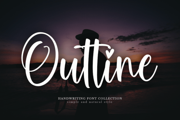Outline Font by Black line preview