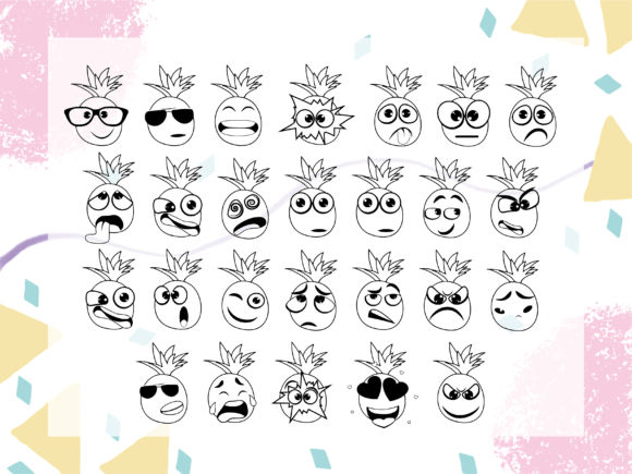 Pineapple Head Font PNG with transparent background - Preview 1