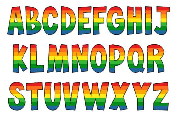 Rainbow Colors Font font preview - 1