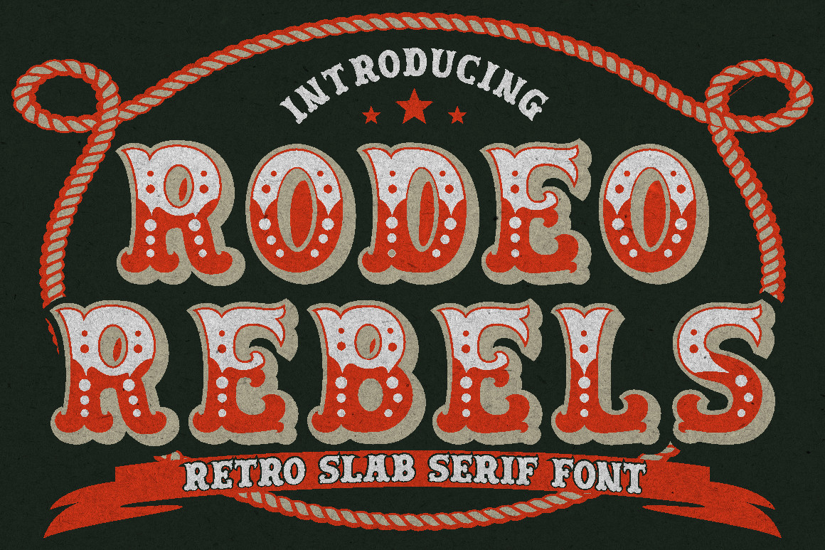 Rodeo Rebels preview: retro cowboy display typeface