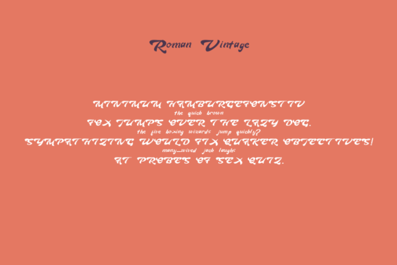 Roman Vintage Font PNG with transparent background - Preview 1