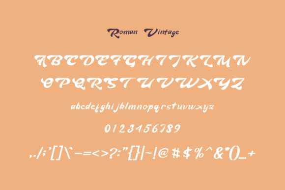 Roman Vintage Font PNG with transparent background - Preview 2