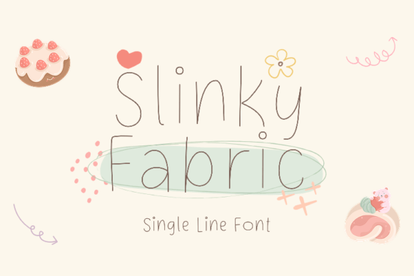 Slinky Fabric Script & Handwritten Font By Single Line Studio