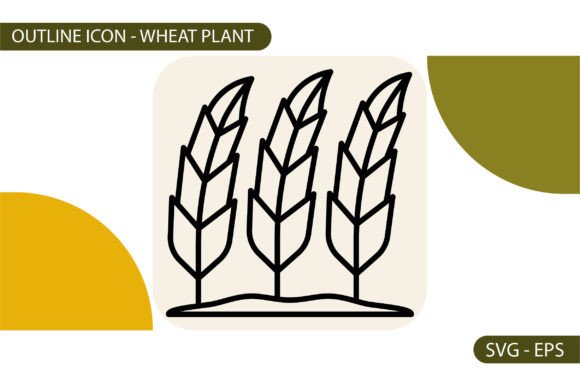 Wheat Plant Icon Graphic Icons By SIKEY STUDIO