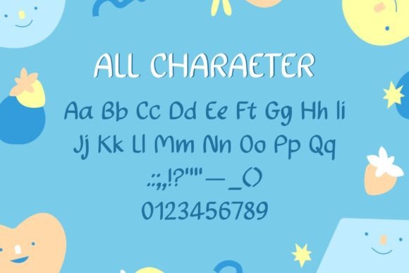 Blue Color Font - Preview 3