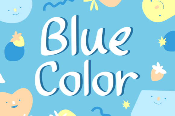 Blue Color Font - Preview 4