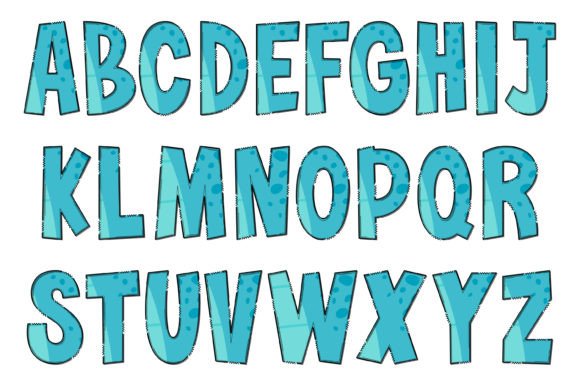 Blue Dinous Font - Preview 1