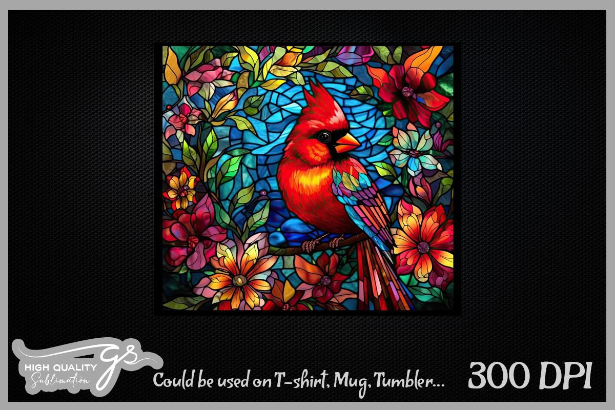 Cardinal Stained Glass Background Graphic by Glamousita.Sublimation ...