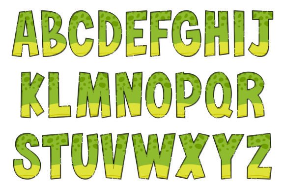 Green Dinous Font - Preview 1