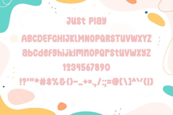 Just Play Font font preview - 4
