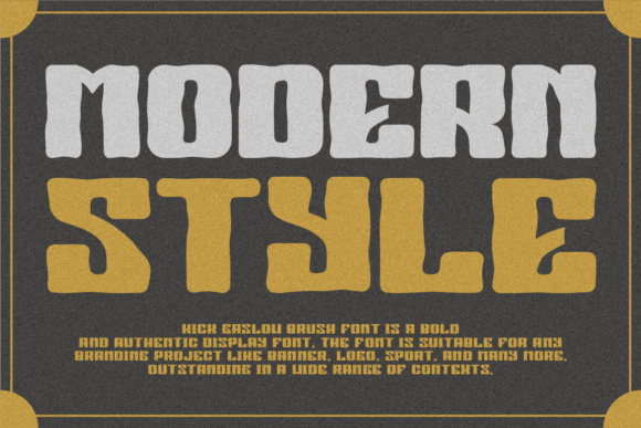 Kick Gaslow Brush Font PNG with transparent background - Preview 2