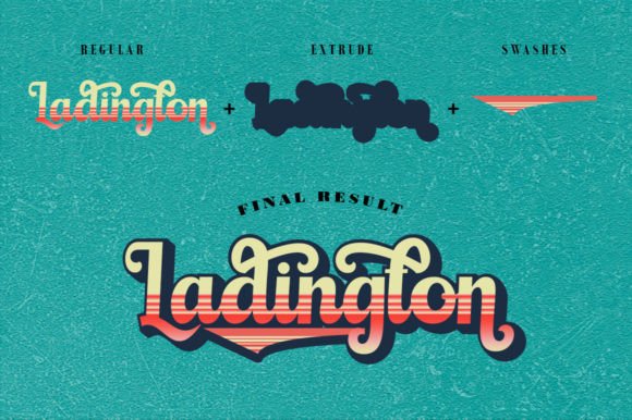 Ladington Font PNG with transparent background - Preview 2