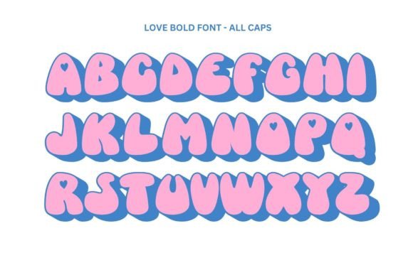 Love Bold Font PNG with transparent background - Preview 2