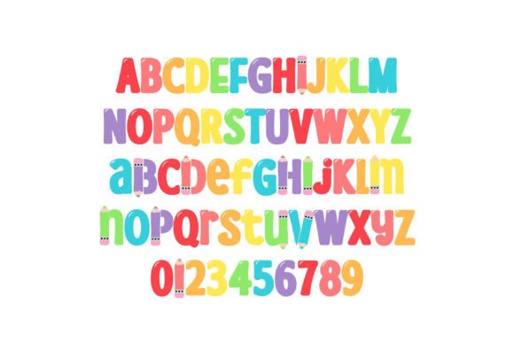 Mccolor Pencil Font PNG with transparent background - Preview 1