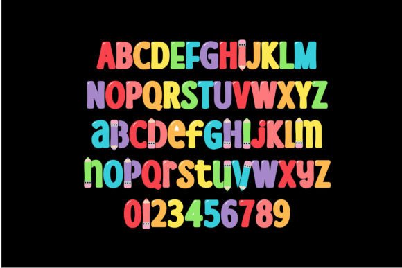 Mccolor Pencil Font PNG with transparent background - Preview 2