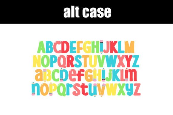 Mccolor Pencil Font PNG with transparent background - Preview 6