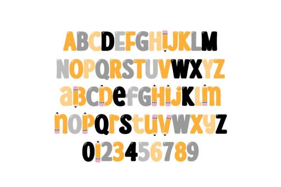 Mcpencil Font PNG with transparent background - Preview 1