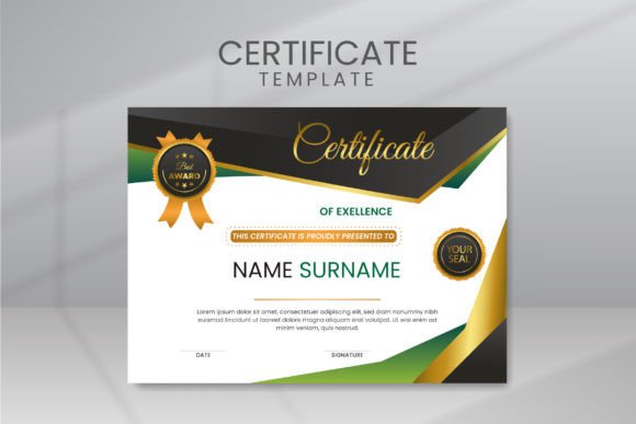 Modern Professional Certificate Template Graphic by VMSIT · Creative ...