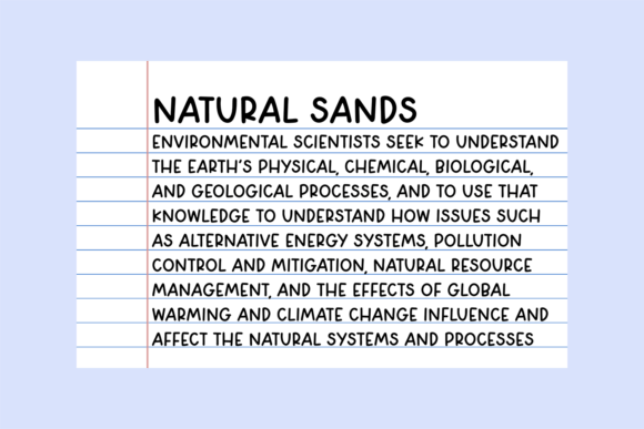 Natural Sands Font PNG with transparent background - Preview 1