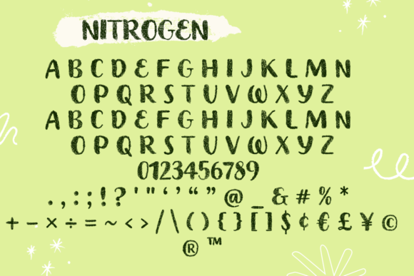 Nitrogen Font PNG with transparent background - Preview 1