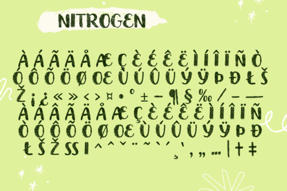 Nitrogen Font PNG with transparent background - Preview 2
