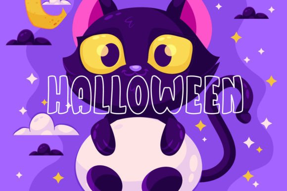 Outline Magic Font PNG with transparent background - Preview 1