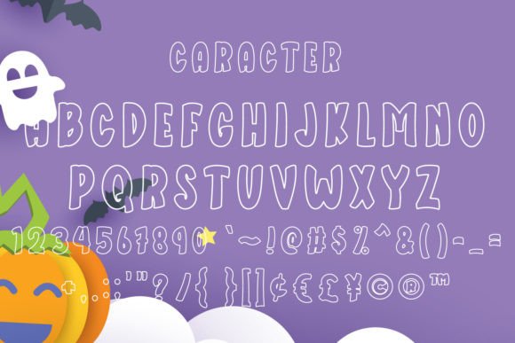 Outline Magic Font PNG with transparent background - Preview 3