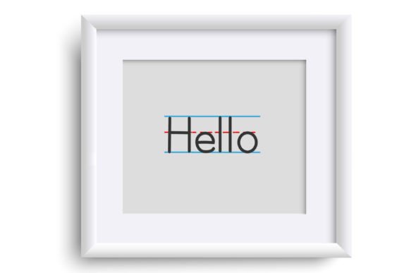 Print Practice Font PNG with transparent background - Preview 4