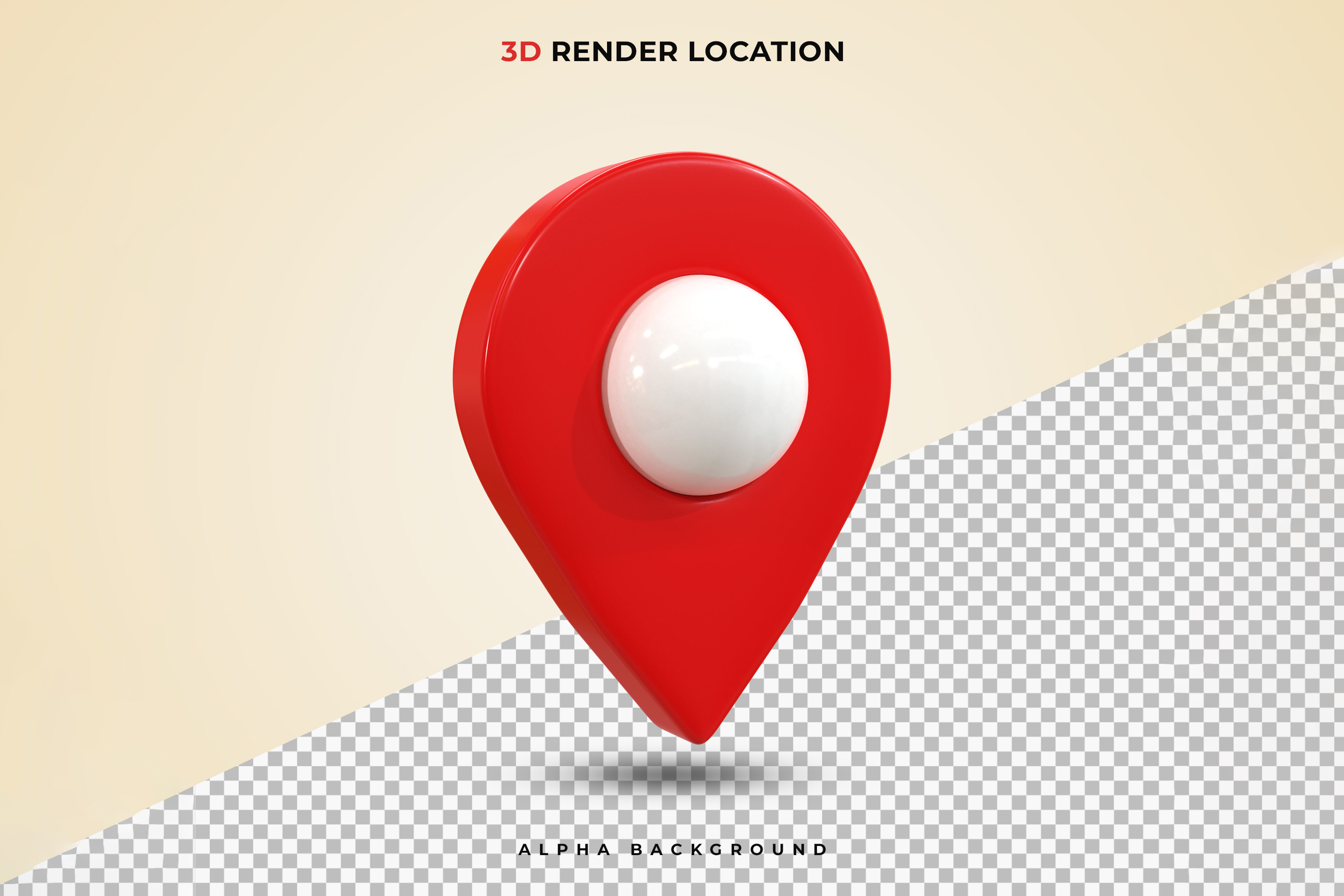 Red Map Pointer 3d Pin. Location Symbol Graphic by vectbait · Creative ...