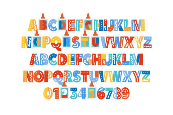 School Glue Font PNG with transparent background - Preview 1