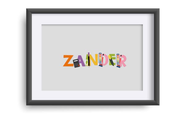 School Tools Font PNG with transparent background - Preview 3