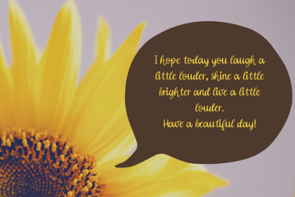 Shine Like Sunflower Font PNG with transparent background - Preview 1