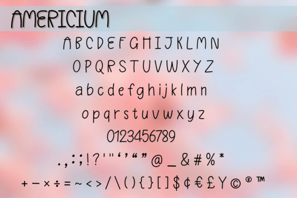 Americium Font - Preview 1
