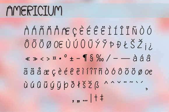 Americium Font - Preview 2