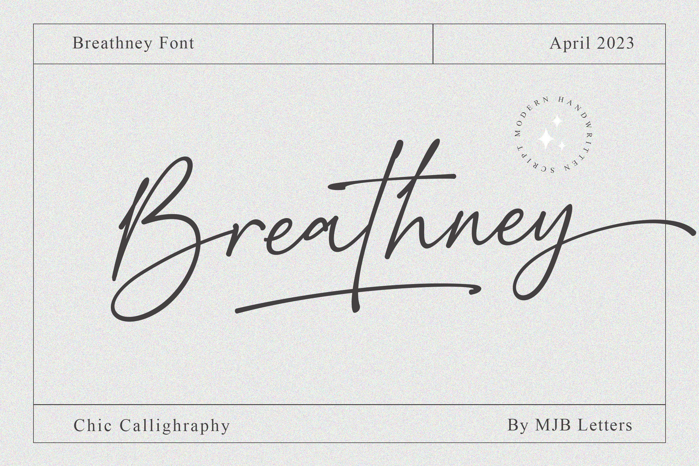 Breathney Font by MJB Letters · Creative Fabrica