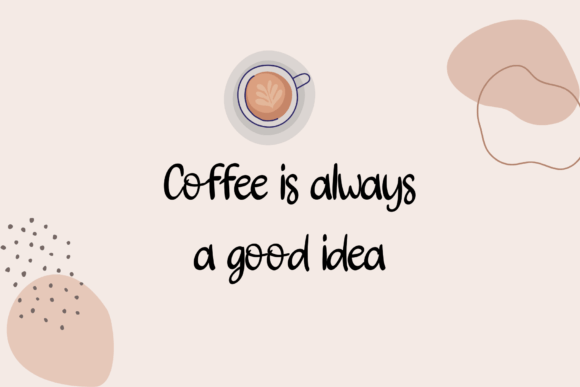 Coffee Honey Font PNG with transparent background - Preview 1