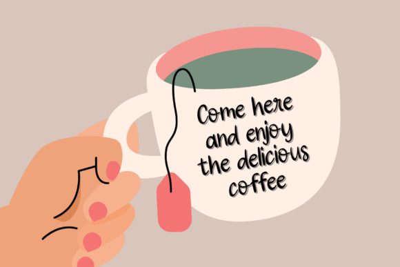 Coffee Honey Font PNG with transparent background - Preview 3
