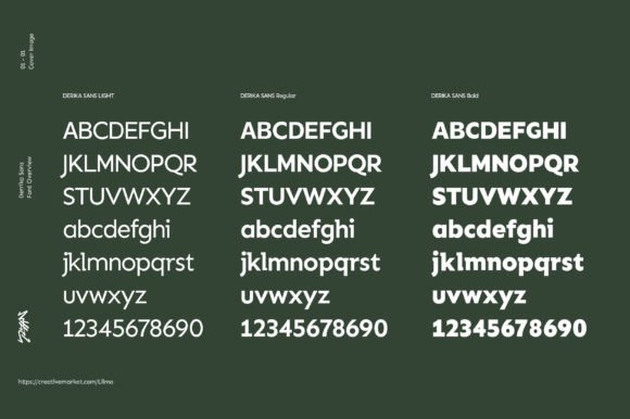 Derika Sans Font PNG with transparent background - Preview 2