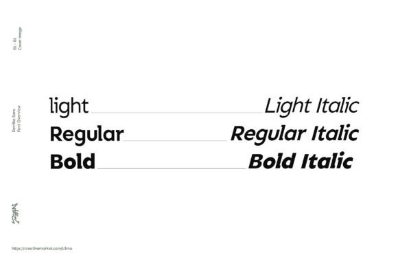 Derika Sans Font PNG with transparent background - Preview 4