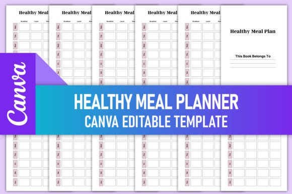 Healthy Meal Planner Canva KDP Interiors