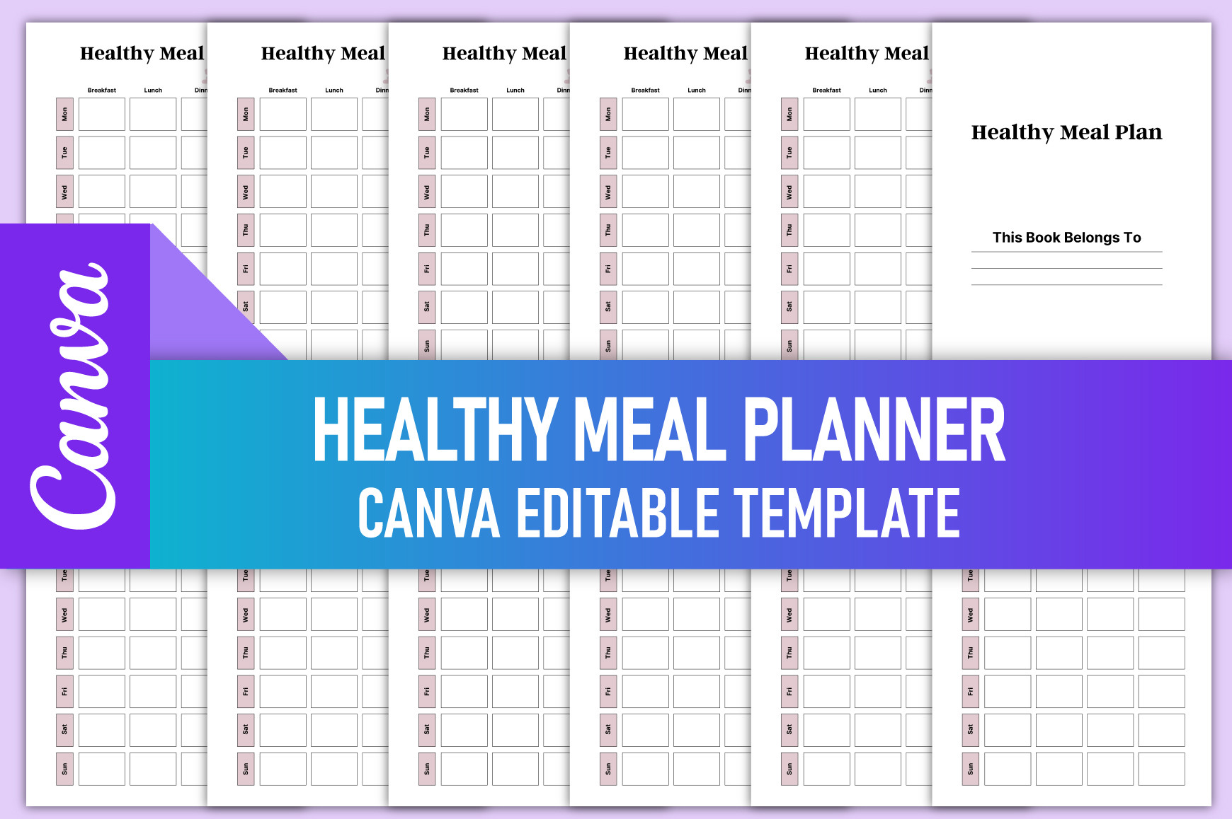 Healthy Meal Planner Canva KDP Interiors