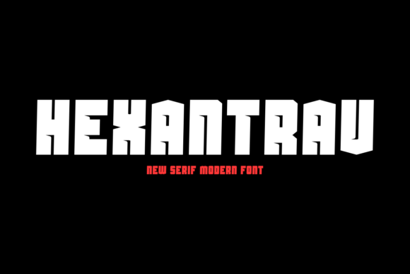Hexantrav Font PNG with transparent background - Preview 3