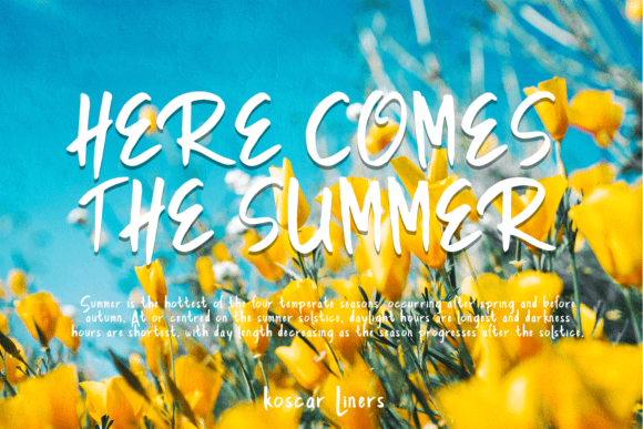 Koscar Liners Font PNG with transparent background - Preview 2