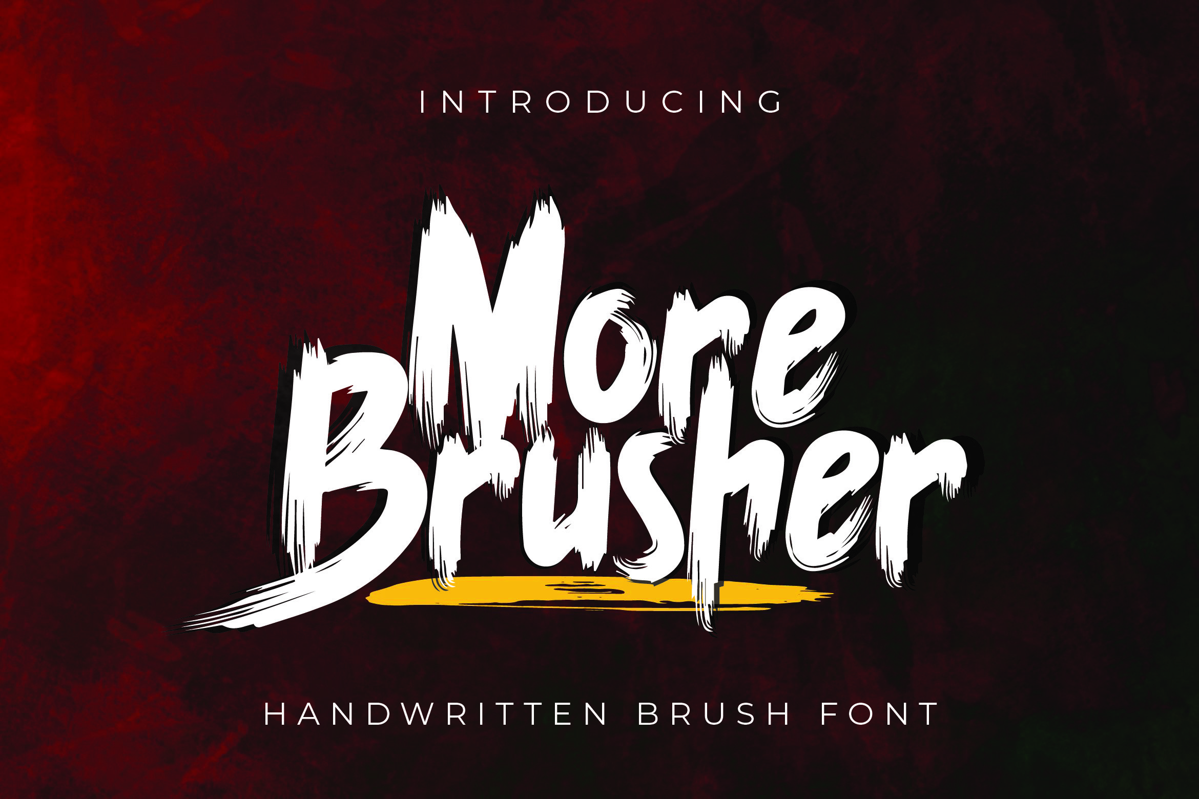 More Brusher Font by Zeatype · Creative Fabrica font preview