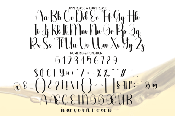Oily Font PNG with transparent background - Preview 6