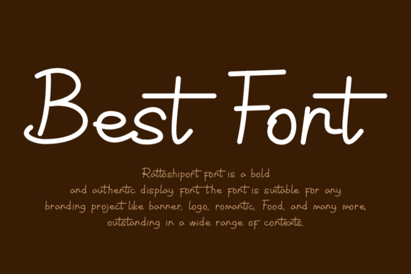 Rattoshiport Font PNG with transparent background - Preview 2