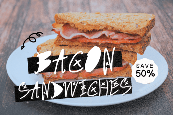 Bacon Sandwiches Font - Preview 5