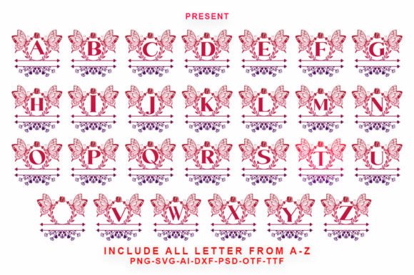 Blossom Monogram Font - Preview 2