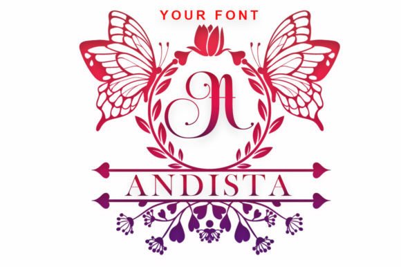 Blossom Monogram Font - Preview 3